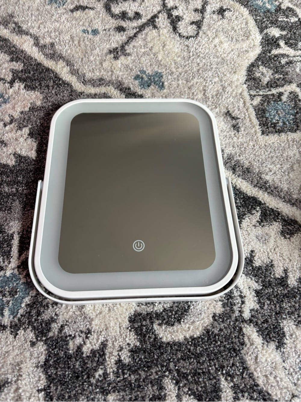 Portable Foldable LED Makeup Mirror in Light Gray